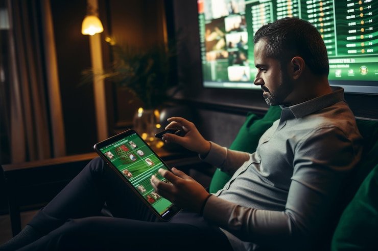 palu4d togel mobile app interface showing slot games and sportsbook markets on Android and iOS devices